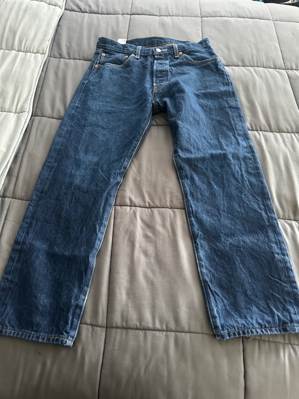 Levi's Men's Straight Jeans in Dark Blue Denim